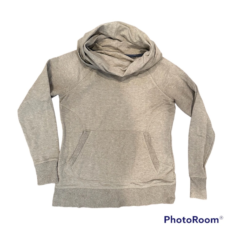 Women's L.L.Bean Cozy‎ Pullover cream heather grey petite small